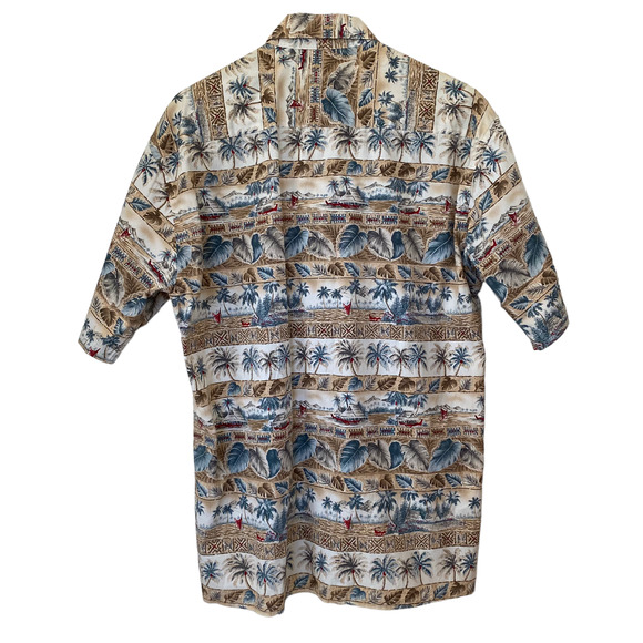 Mens Vintage Campia Moda 100% Cotton Short Sleeve Button Down Dress Shirt Medium - Picture 2 of 6